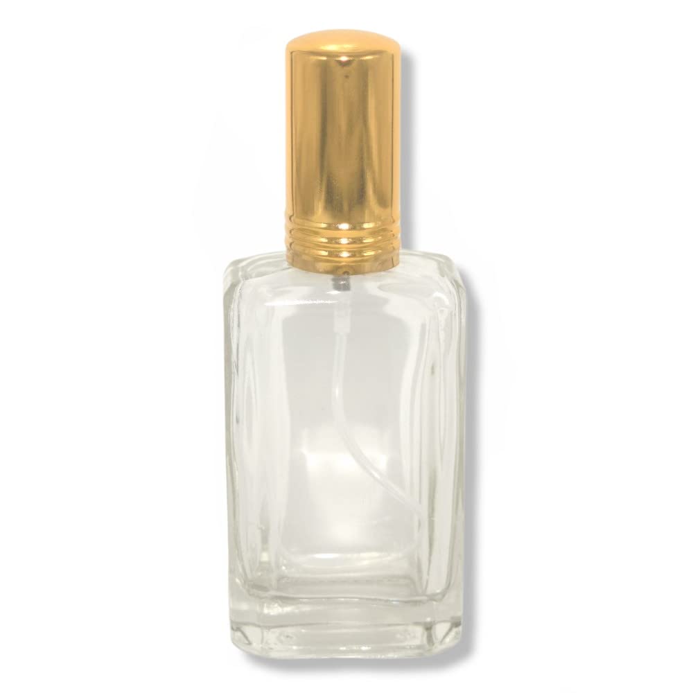 60ml Clear Refillable Glass Spray Bottle with Pump & Double Cap - DIY Perfume, Essential Oils, Rose Water, Aromatherapy Blends (Color May Vary) | Perfect for Travel, Home Spa, Skincare & Haircare Routines