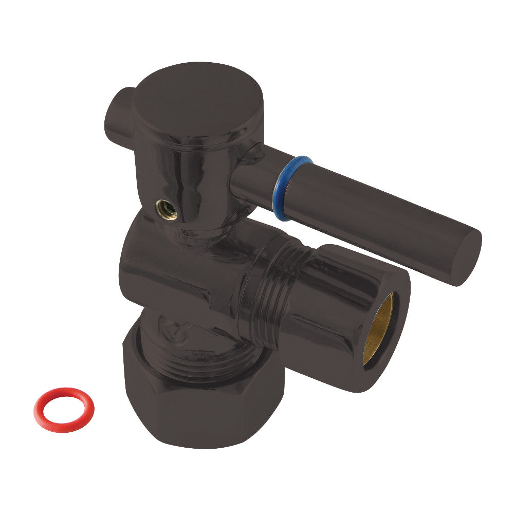 Kingston Brass CC54402DL 5/8 OD Comp X 1/2 OD Comp Angle Stop Valve, Polished Brass