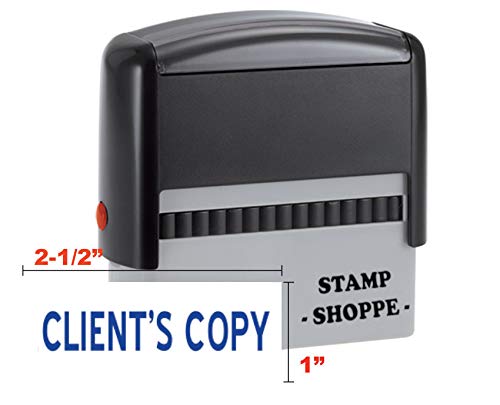 Self Inking Stock Stamp - Grey 4913 with Blue Ink & 1oz Refill (Style 115) - Perfect for Office Documents, Inventory Labeling & Business Records