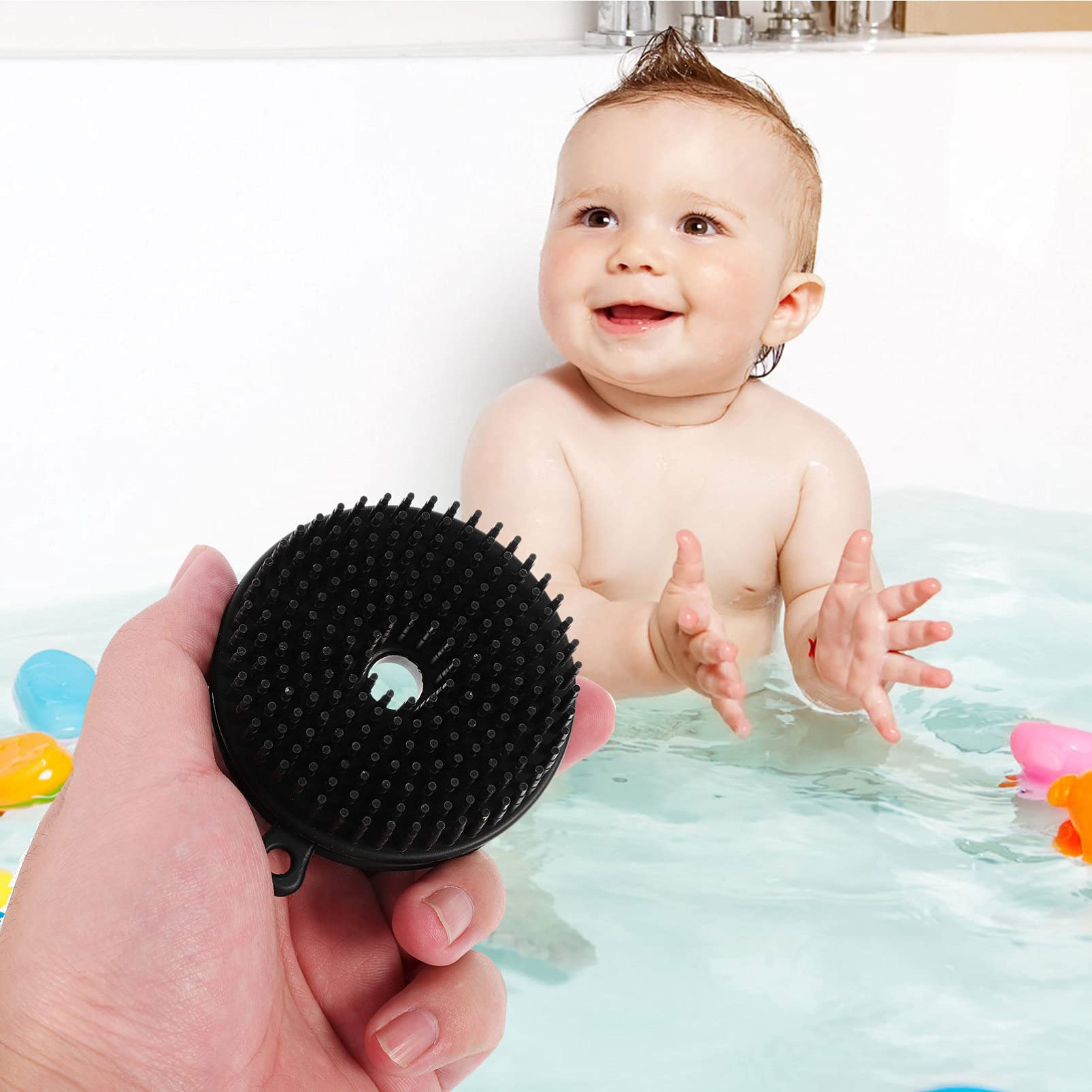 Minkissy Silicone Scalp Brush for Baby - Gentle Massage & Hair Care for Newborns & Infants