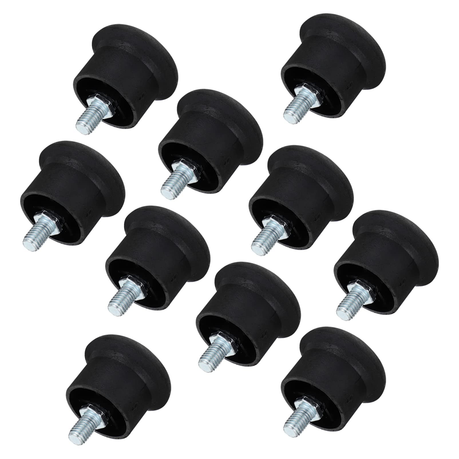 Veemoon 10-Pack Chair Glides - Non-Slip Furniture Floor Protectors for Office Chairs, Rolling Chairs & Stools - Heavy Duty Iron Base with Padded Surface - Prevents Scratches & Noise on Hardwood Floors, Tiles & Carpets