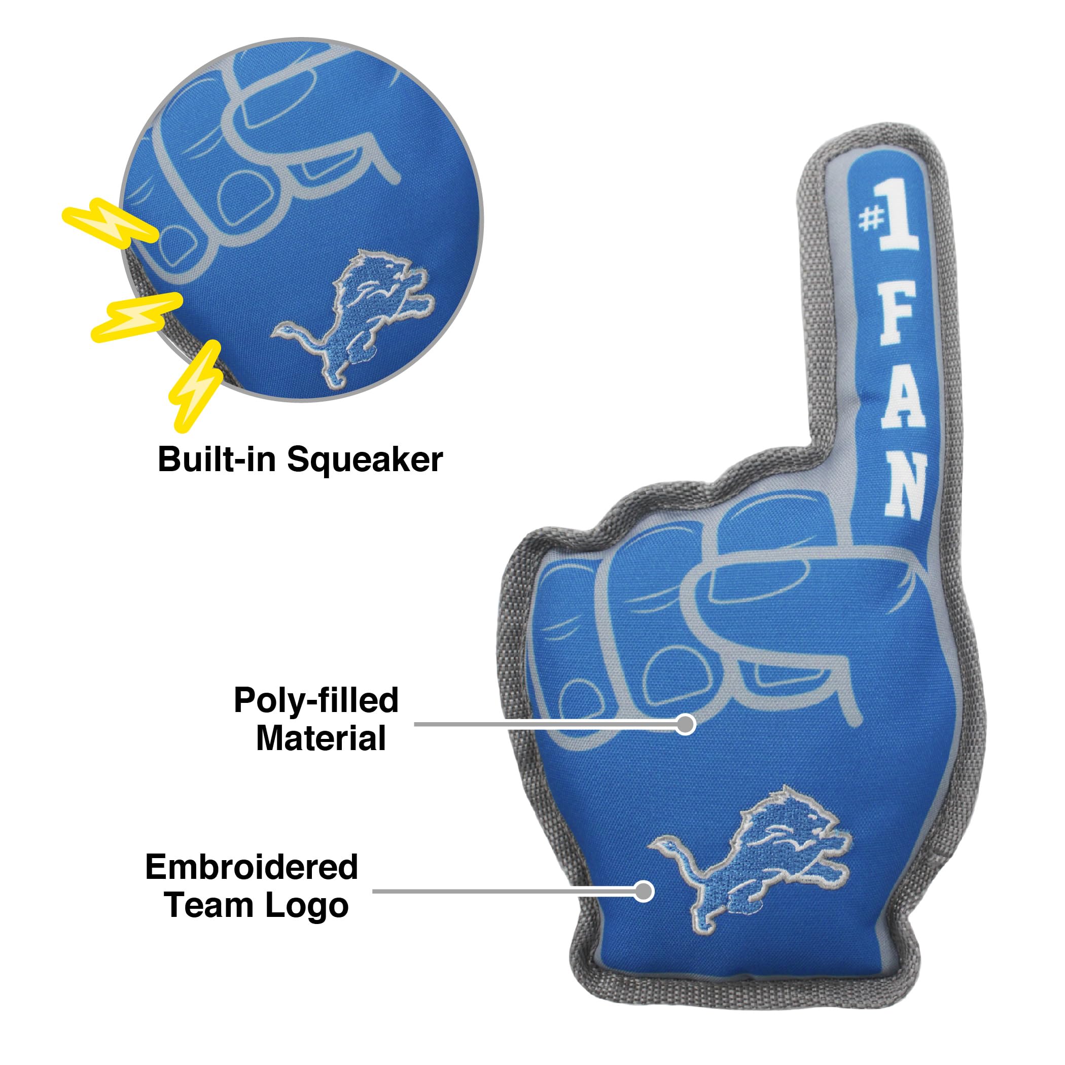 NFL #1 Fan Dog Toy for Pets - Unisex Chew Toy for Dogs, Perfect for Game Day & Playtime Fun