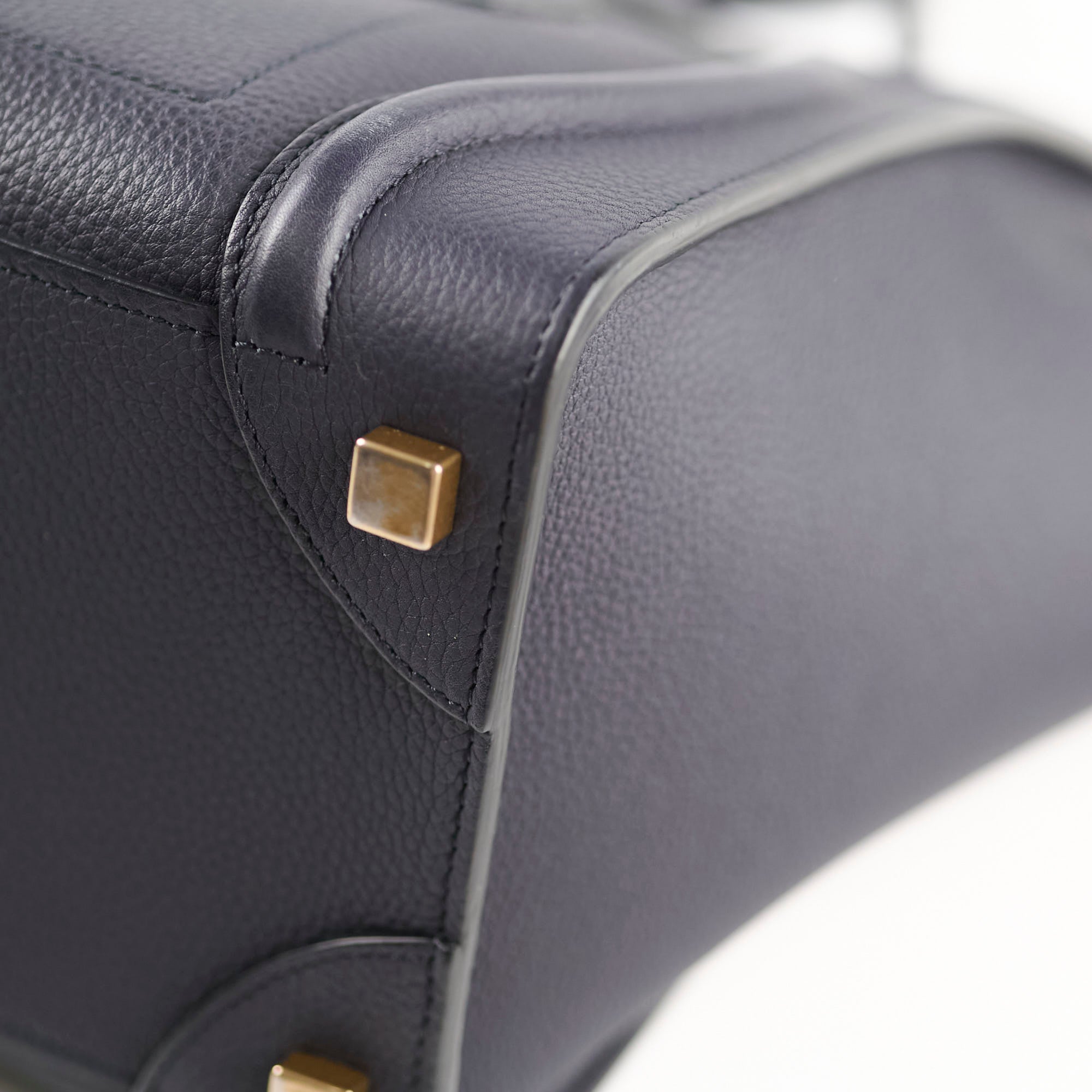 Celine Micro Luggage Bag in Black Calfskin Leather - Perfect for Work, Travel & Everyday Luxury