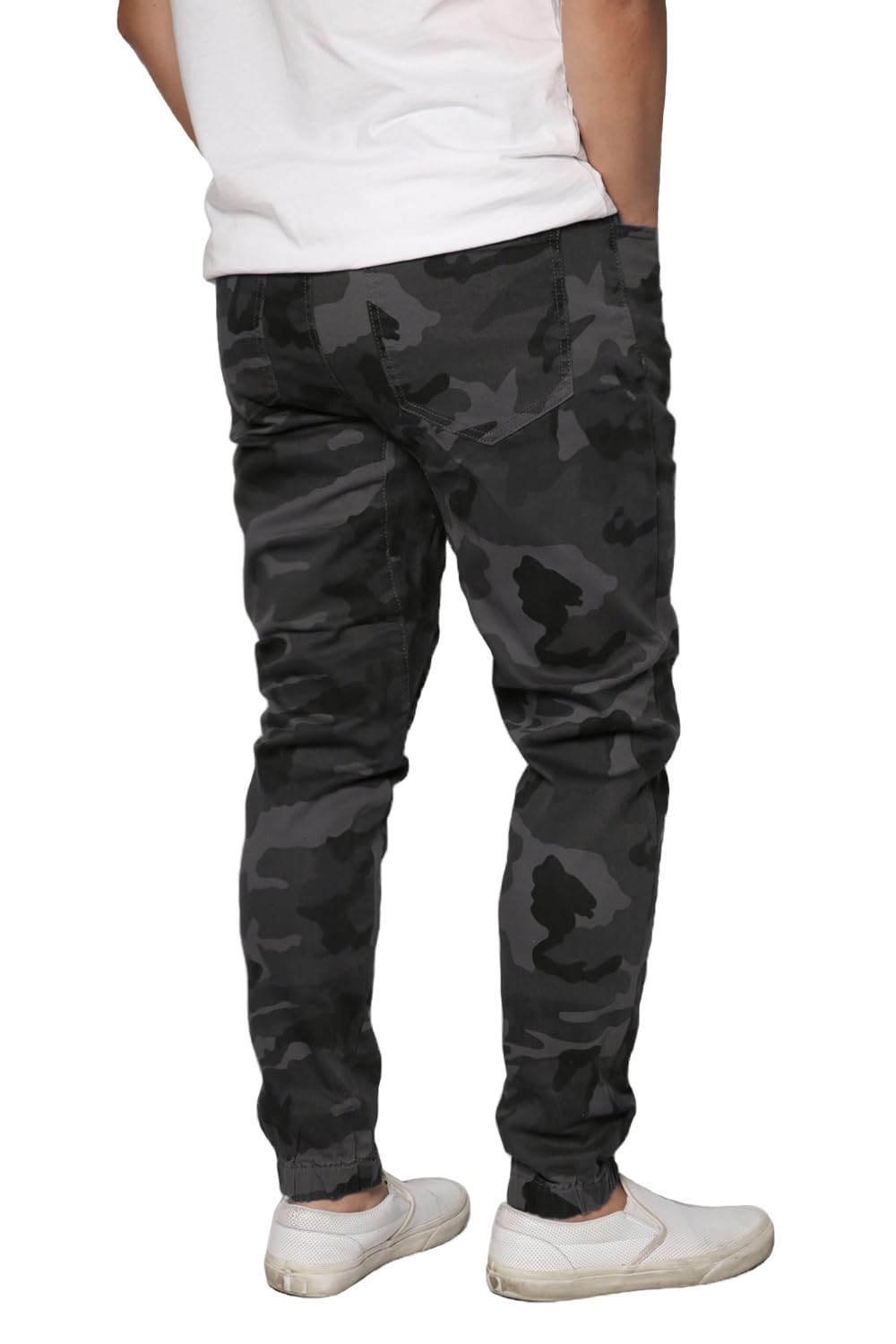 URBANJ Men's Casual Slim Fit Stretch Twill Jogger Pants - Comfortable Lounge & Athletic Pants for Workout, Running, Travel & Everyday Wear