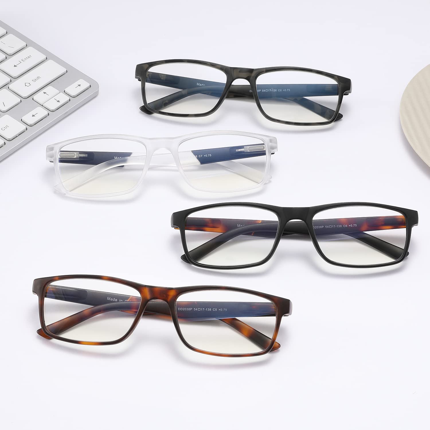 Blue Light Blocking Reading Glasses for Women & Men - Anti-Glare Computer Eyeglasses with Spring Hinge - Perfect for Office Work, Gaming & Screen Time