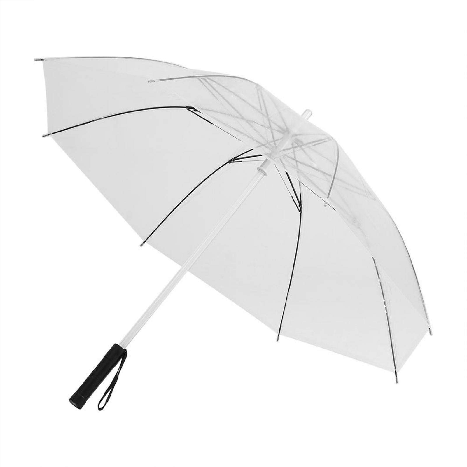 Ymiko Battery Powered LED Umbrella - 7 Color Changing Flashlight with Light Up Feature for Safe Night Walking (Transparent) | Perfect for Rainy Nights, Outdoor Concerts, and Evening Dog Walks