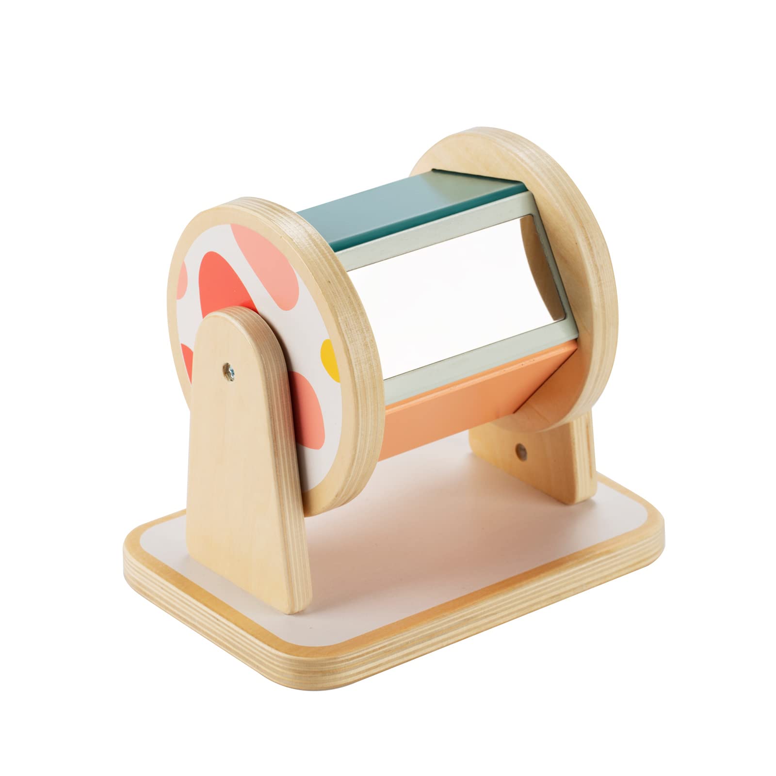 Montessori Spinning Drum - Wooden Baby Toy for 6-12 Months & 1 Year Old Infants | Early Learning Sensory Toy for Toddler Development | Perfect for Playtime, Daycare & Montessori Classroom Activities