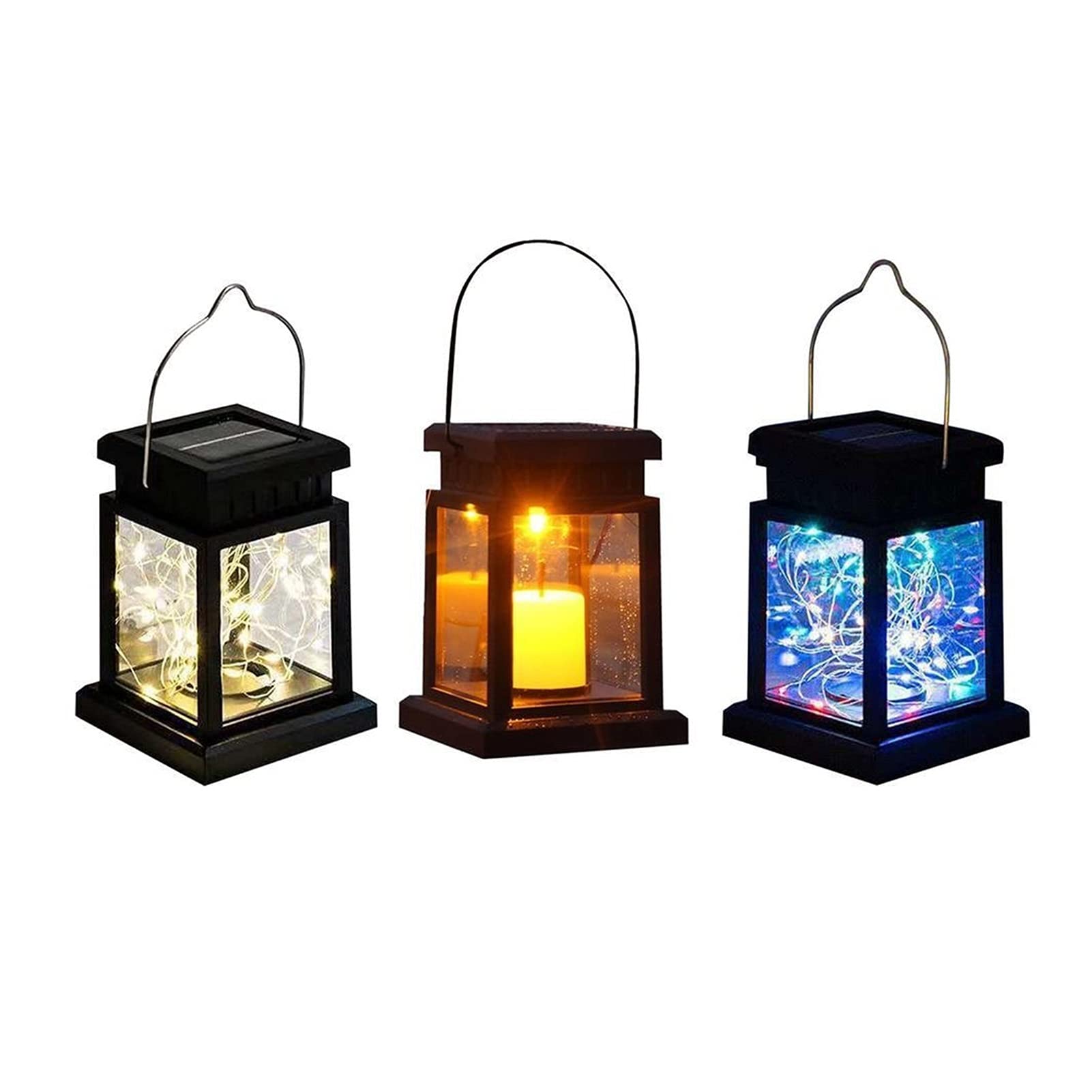 **Solar Powered Hanging Lantern - Waterproof Outdoor Garden Light, Retro Patio Decor, Landscape & Festival Lighting (Warm White) - Perfect for Backyard, Camping & Wedding Decorations**