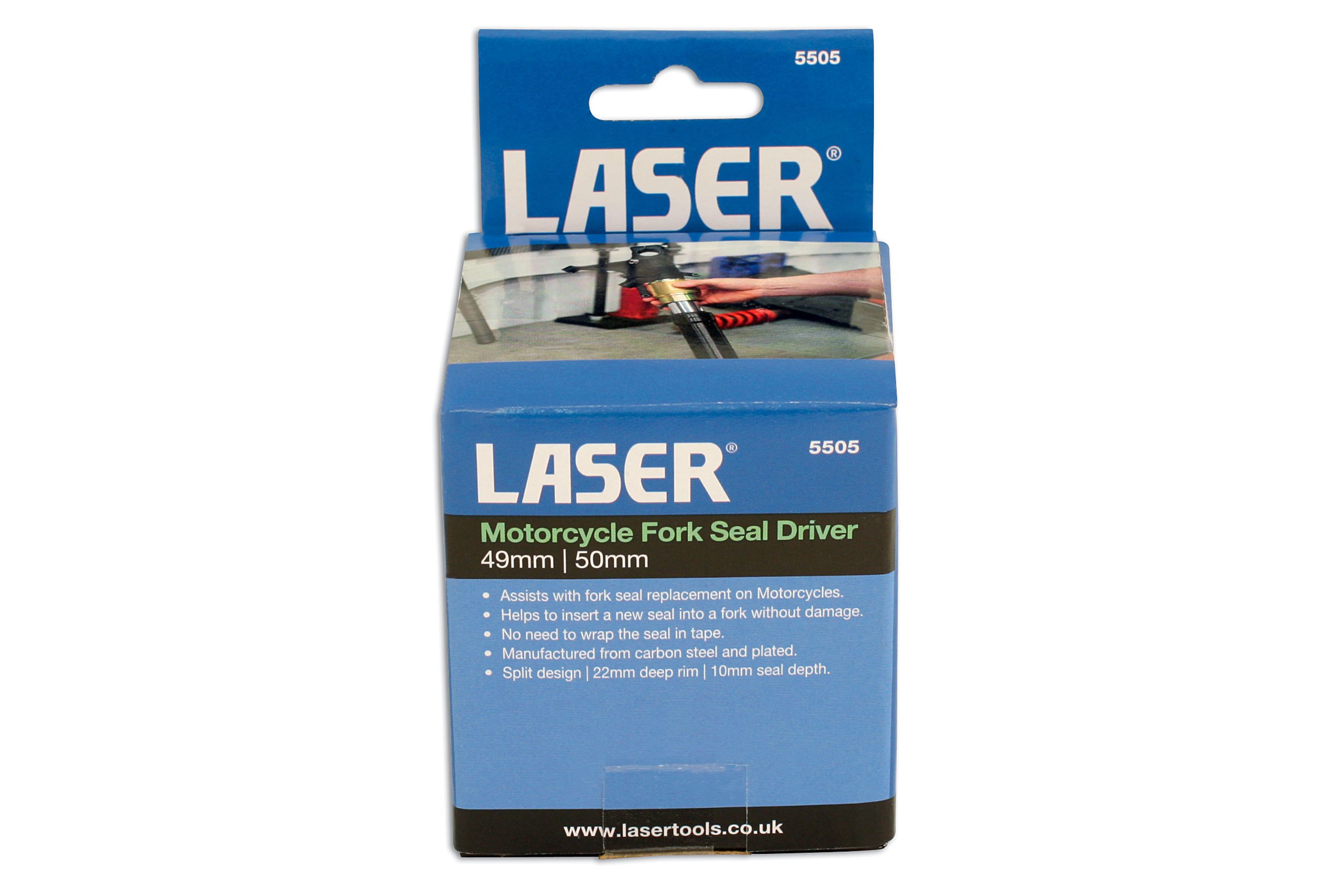 **Laser 5505 Fork Seal Driver 49-50mm - Motorcycle Fork Seal Installation Tool for Dirt Bikes & ATVs - Perfect for DIY Repairs & Maintenance**