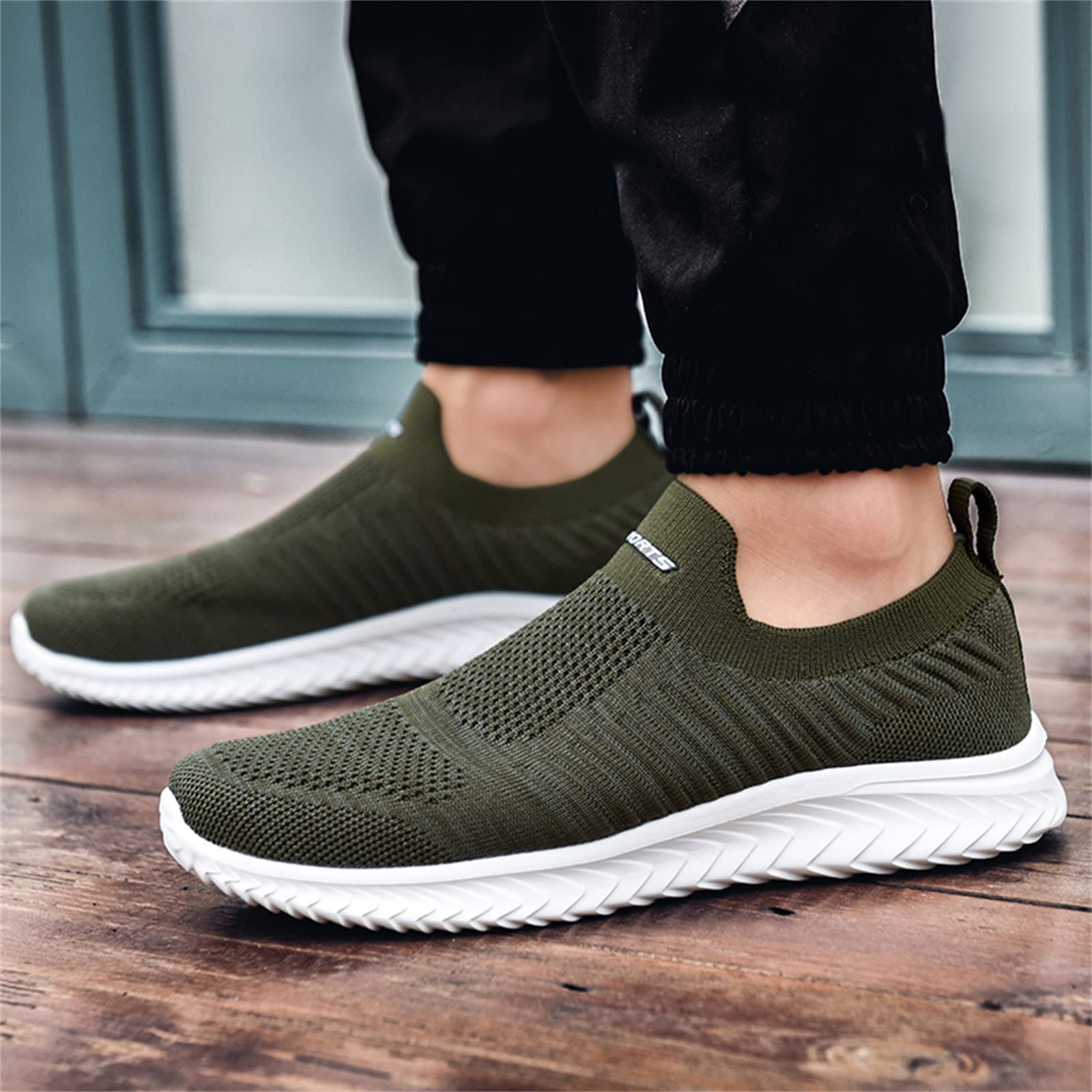 Women's Wide Width Slip-On Sneakers - Hands-Free Running & Walking Shoes for Men & Women - Casual High Top Tennis Shoes & Loafers - Red Dress Sneakers for Work, Gym & Everyday Wear