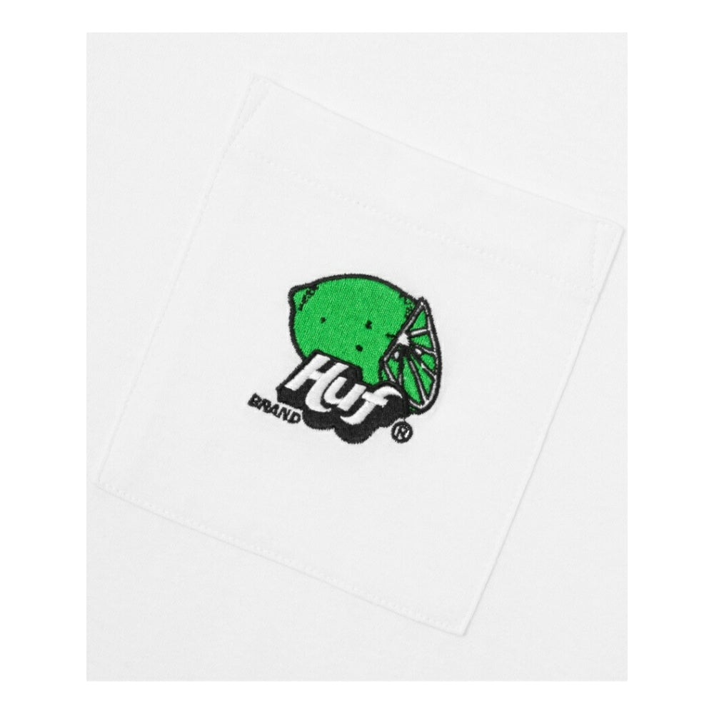 HUF JP Limeade Pocket Long Sleeve T-Shirt - White | Streetwear Fashion for Men & Women | Perfect for Casual Wear, Skateboarding & Urban Style