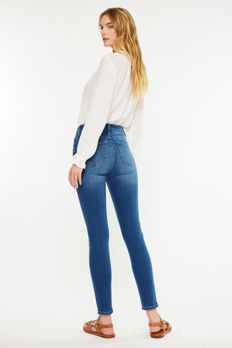 Nicole High Rise Super Skinny Jeans for Women - Stretch Denim Pants, Slim Fit Tummy Control - Perfect for Casual Wear, Night Out & Everyday Fashion
