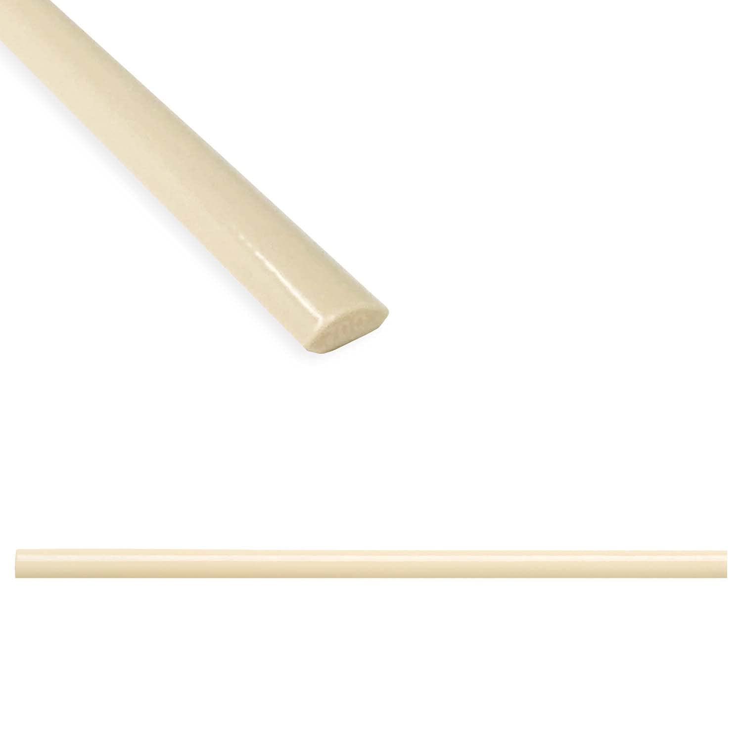 Questech Quarter Round Tile Trim, 1/2 x 12 Inch Corner Shower Tile Edge Trim - Sand Polished Decorative Jolly Tile Liner Cap (12 Pack) for Kitchen Backsplash, Bathroom Shower & Wall Protection - Perfect for DIY Home Renovation and Waterproof Edge Finishing