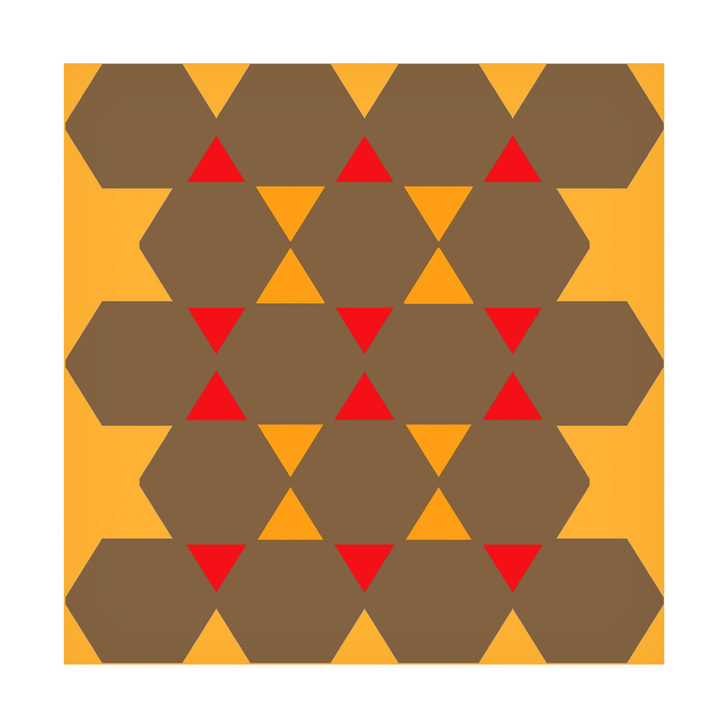 Hexagon Pattern 33 Abstract Canvas Wall Art by Richard Homawoo - Modern Geometric Home Decor for Living Room, Bedroom & Office