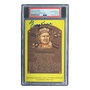 George Kell Autographed 4x6 Detroit Tigers Hall of Fame Plaque Card with PSA/DNA Certification #8502729 - Perfect for Sports Memorabilia Collectors and Baseball Fans Display