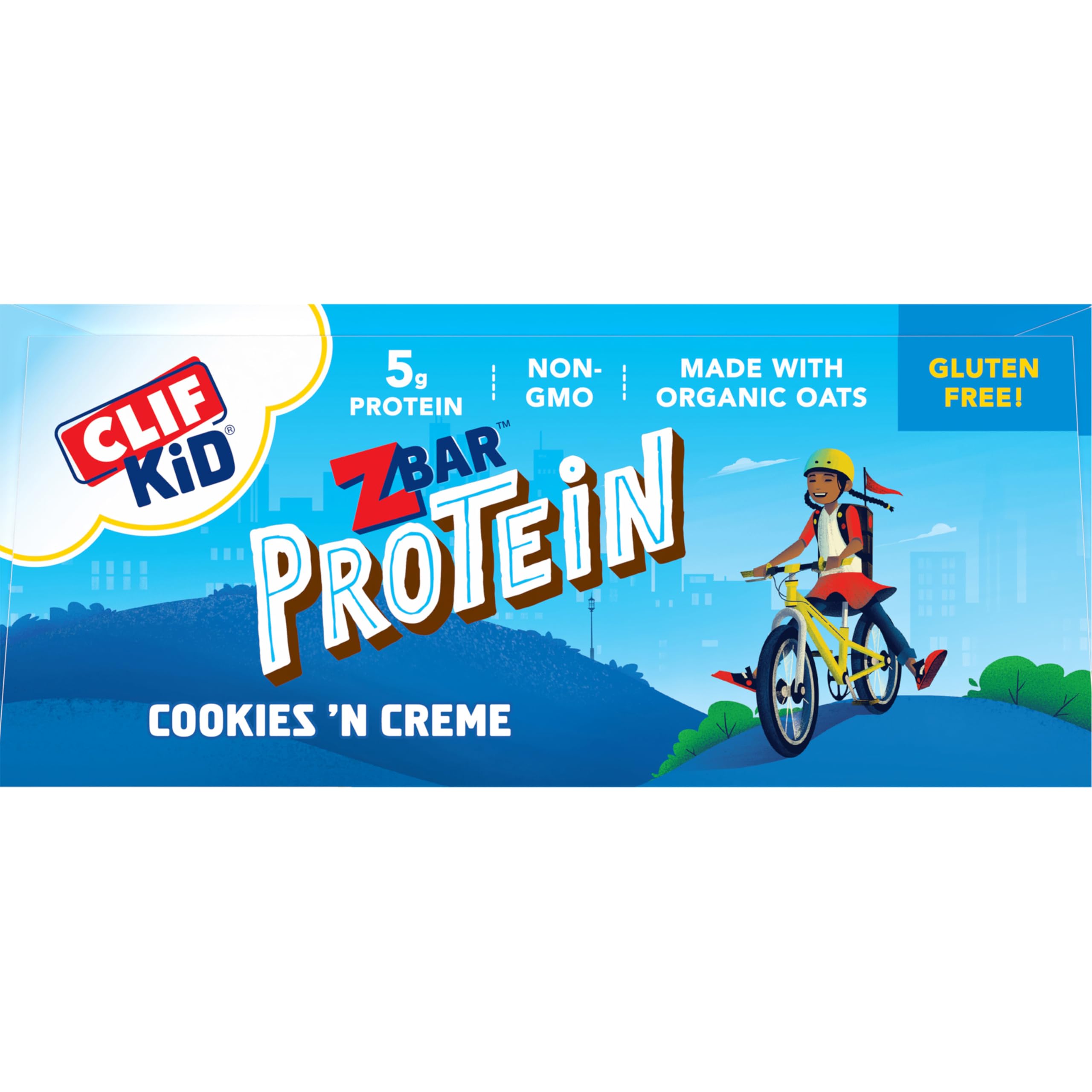 Organic Zbar Protein Bars - Cookies 'n Creme Flavor - Gluten Free, Non-GMO Snack with 5g Protein - Crispy Oat Bars (15 Pack) - Perfect for Workouts, School Lunches & On-the-Go Energy