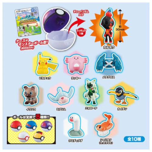 Pokemon Get Collection Thrilling Adventure Takara Tomy 1 Inch Mini Figures - Cute Pocket-Sized Collectibles for Kids, Gifts & Display (Set of 6 Random Characters) - Perfect for Birthday Parties, Game Battles & Anime Decor