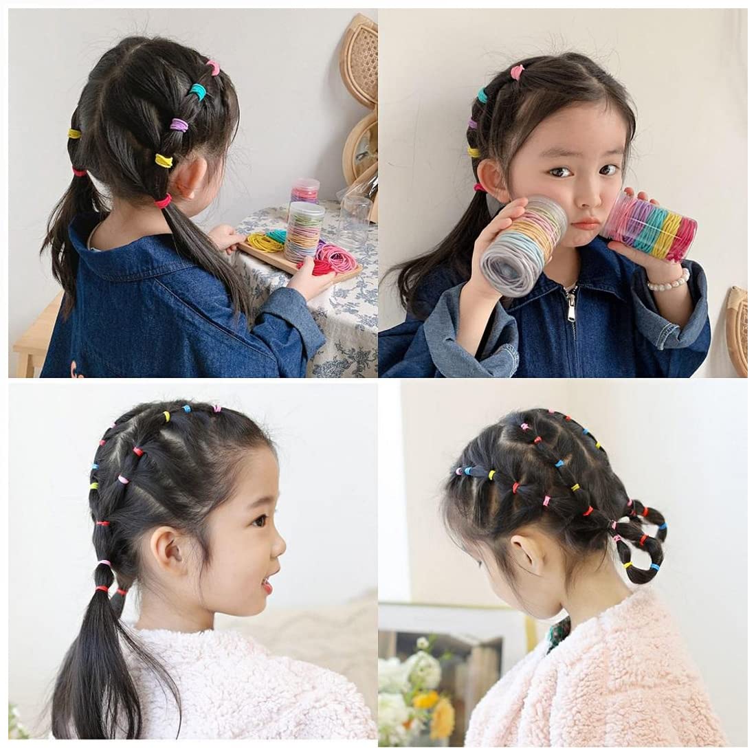 Melbees by Yellow Chimes Girls Hair Clips Set - Non-Slip Kids Hair Accessories with Rubber Bands, Cute Claw Clips & Hair Pins for Baby, Toddler & Teen - Perfect for School, Parties & Everyday Styling