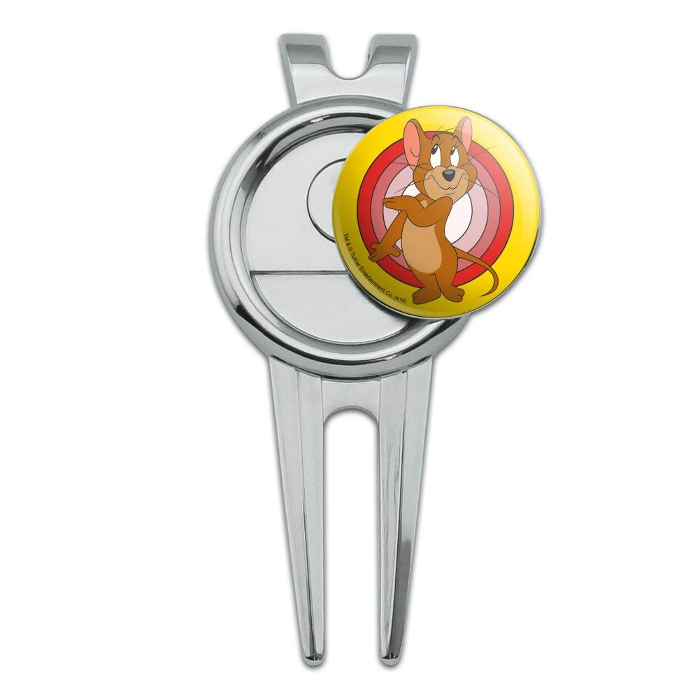 Tom and Jerry Jerry Character Golf Divot Repair Tool & Ball Marker Set - Cute Cartoon Golf Accessories for Men & Women - Perfect for Golf Course, Tournaments & Gifts