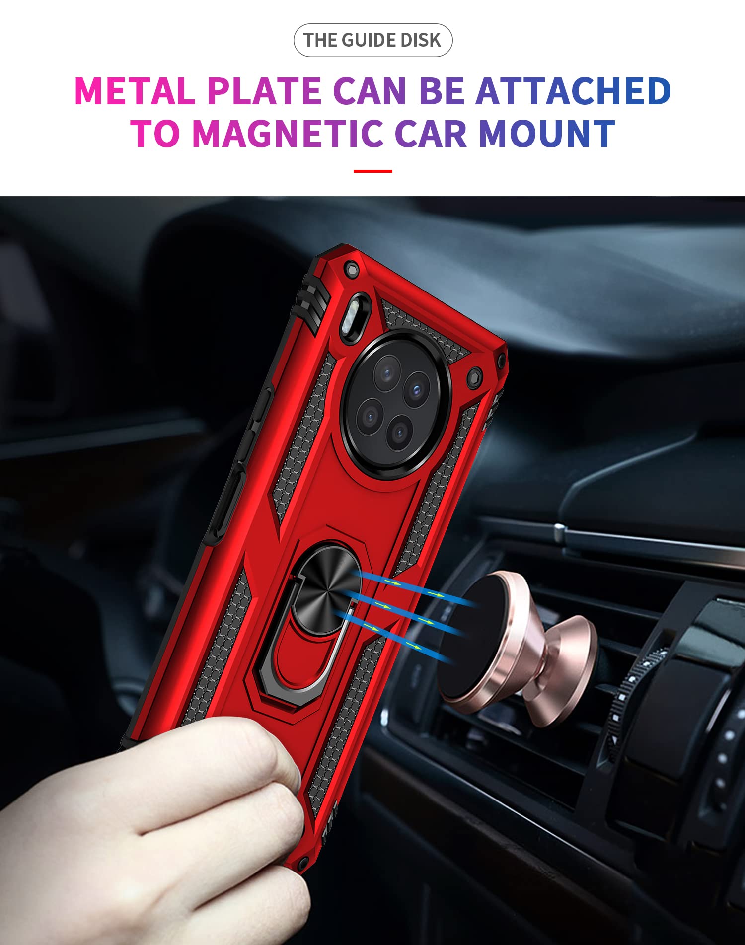 Premium Shockproof Silicone Phone Case for Huawei Nova 8i - Black with Ring Holder | Durable Protection for Everyday Use, Work & Travel