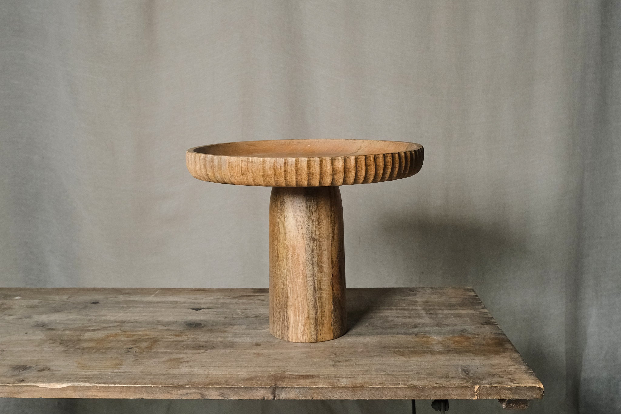Elegant Mango Wood Cake Stand - Tall Rustic Tiered Dessert Display for Weddings, Parties & Home Decor