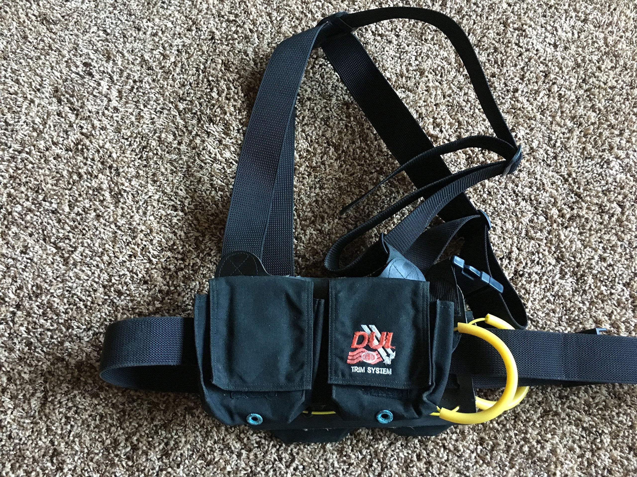 DUI Weight and Trim System for Dry Suit Diving - Adjustable Up to 40 LBS (Large Size, Max Waist 68.5