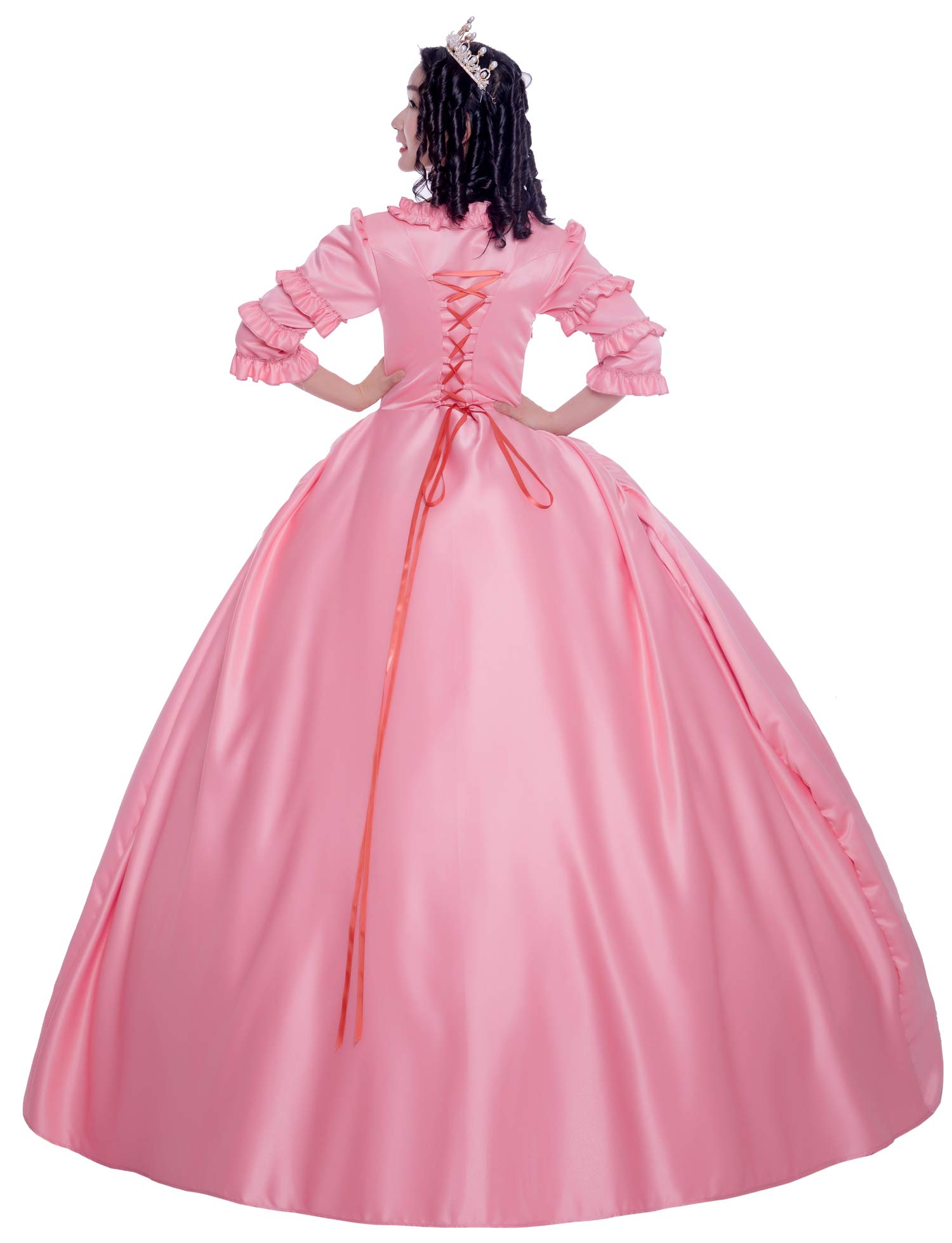 Victorian Ball Gown for Women - Elegant Long Sleeve Party Dress with Rococo Embroidery | Perfect for Masquerade Balls, Renaissance Fairs, and Themed Weddings