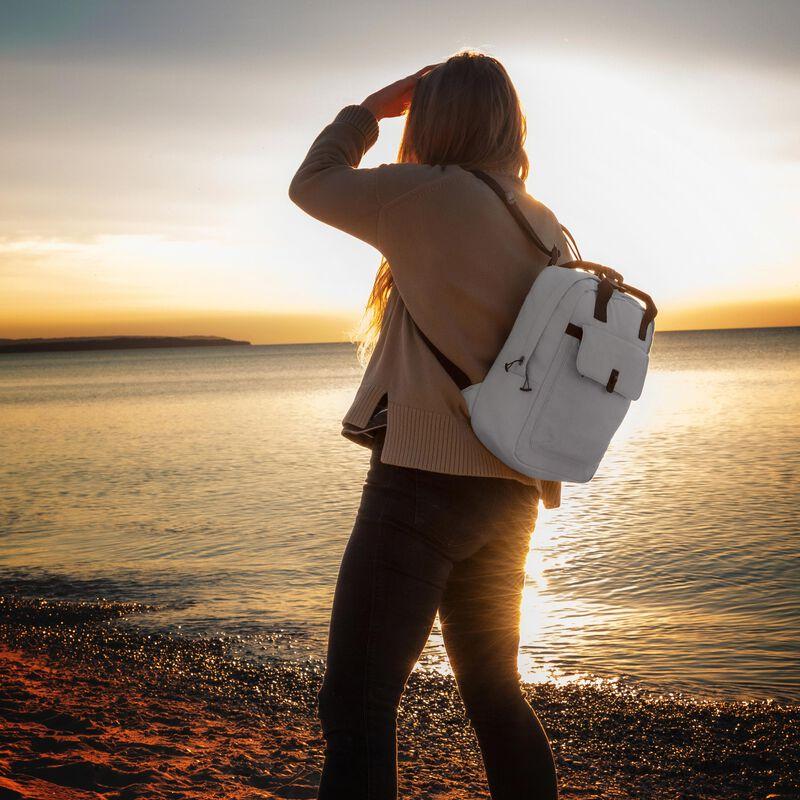Travelon Origin Sustainable Antimicrobial Anti-Theft Small Backpack - Lightweight & Secure Daypack for Commuting, Travel & Outdoor Adventures
