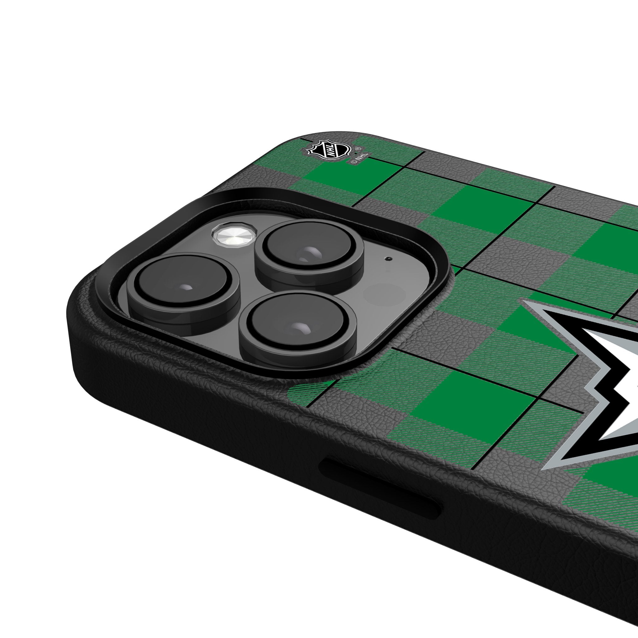 Dallas Stars Plaid MagSafe Compatible Case for iPhone 14 13 12 Pro Max - Stylish Protective Cover for Hockey Fans, Perfect for Games & Daily Use