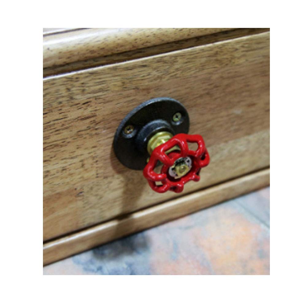 Brandname Laide Industrial Drawer Handles 2-Pack Red for Furniture & Cabinets - Home & Office Upgrade