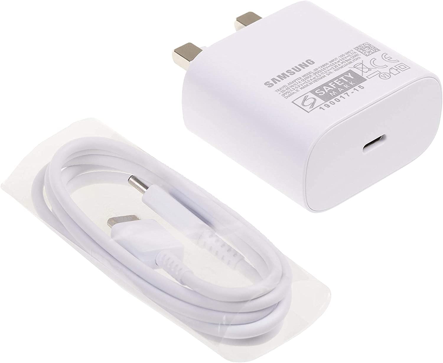Samsung Galaxy A53 5G 25W Super Fast Charger - USB C Wall Charger & Braided Cable for Galaxy A53/A55/A35 - Fast Charging Adapter for Home, Office & Travel