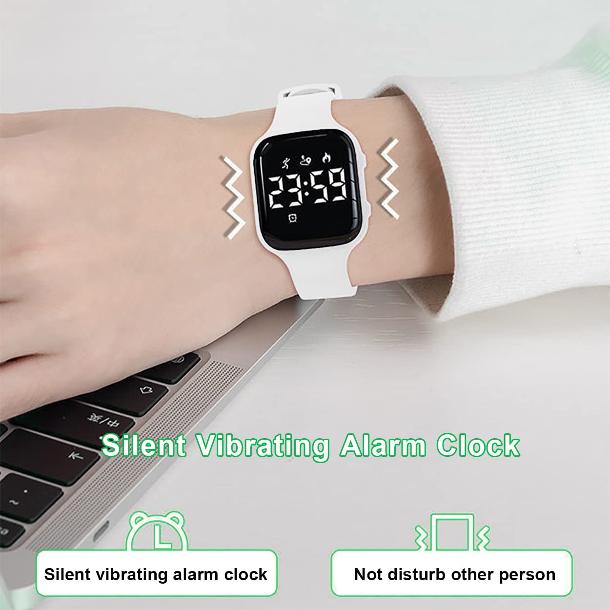 Kids Fitness Tracker Watch - Step Counter, Calorie & Distance Monitor with Timer, 2 Alarms, 21-Day Battery - No App/Bluetooth Needed - Rechargeable Digital Sports Watch for Boys & Girls - Perfect for School, Outdoor Activities & Daily Exercise