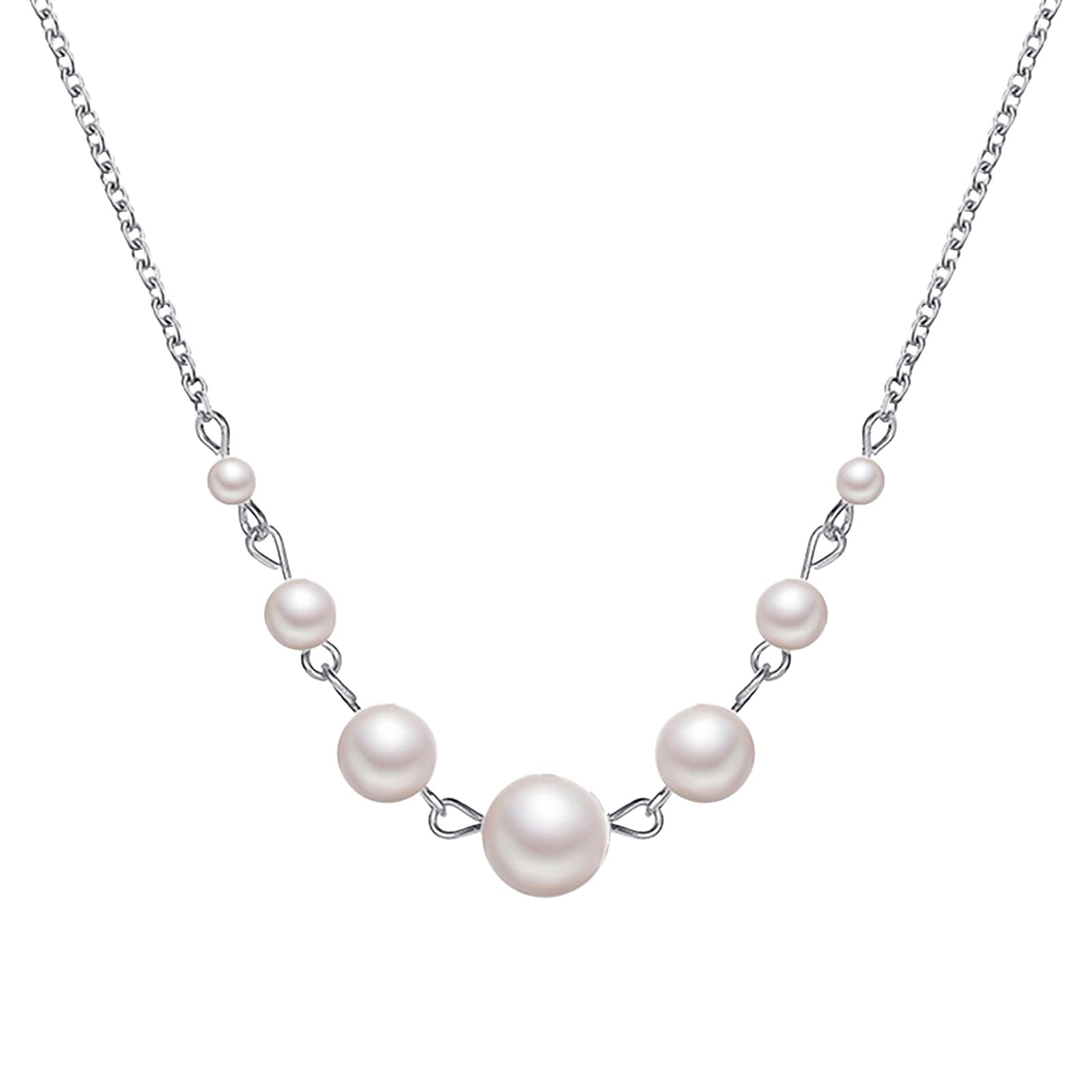 Fashion Pearl Coin Necklace for Women - Elegant Round Chain Party Jewelry for Prom, 20s Themed Events & Evening Occasions