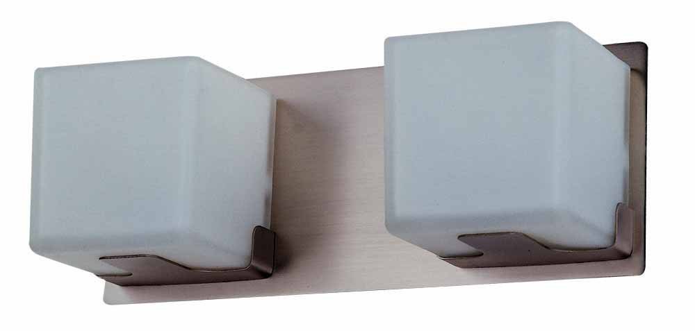 DVP4622BN Bathroom Vanity Light Fixture with Opal Glass Shades - Brushed Nickel Finish for Modern Bathrooms, Powder Rooms & Dressing Areas