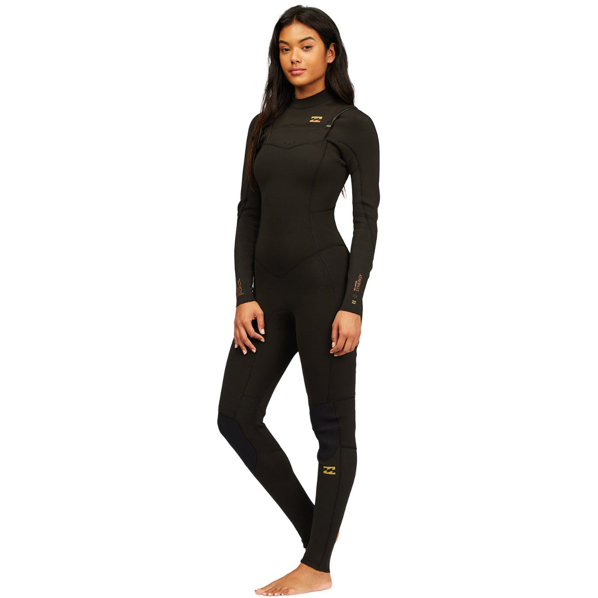 Billabong Women's Synergy Chest Zip Wetsuit 4/3mm Full Black Tie Dye - Surfing, Diving & Water Sports Gear