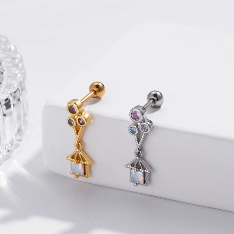 16G Surgical Steel Cartilage Stud Earrings with Ball Back - Hypoallergenic Body Jewelry for Helix, Tragus, or Conch Piercings - Perfect for Everyday Wear or Special Occasions
