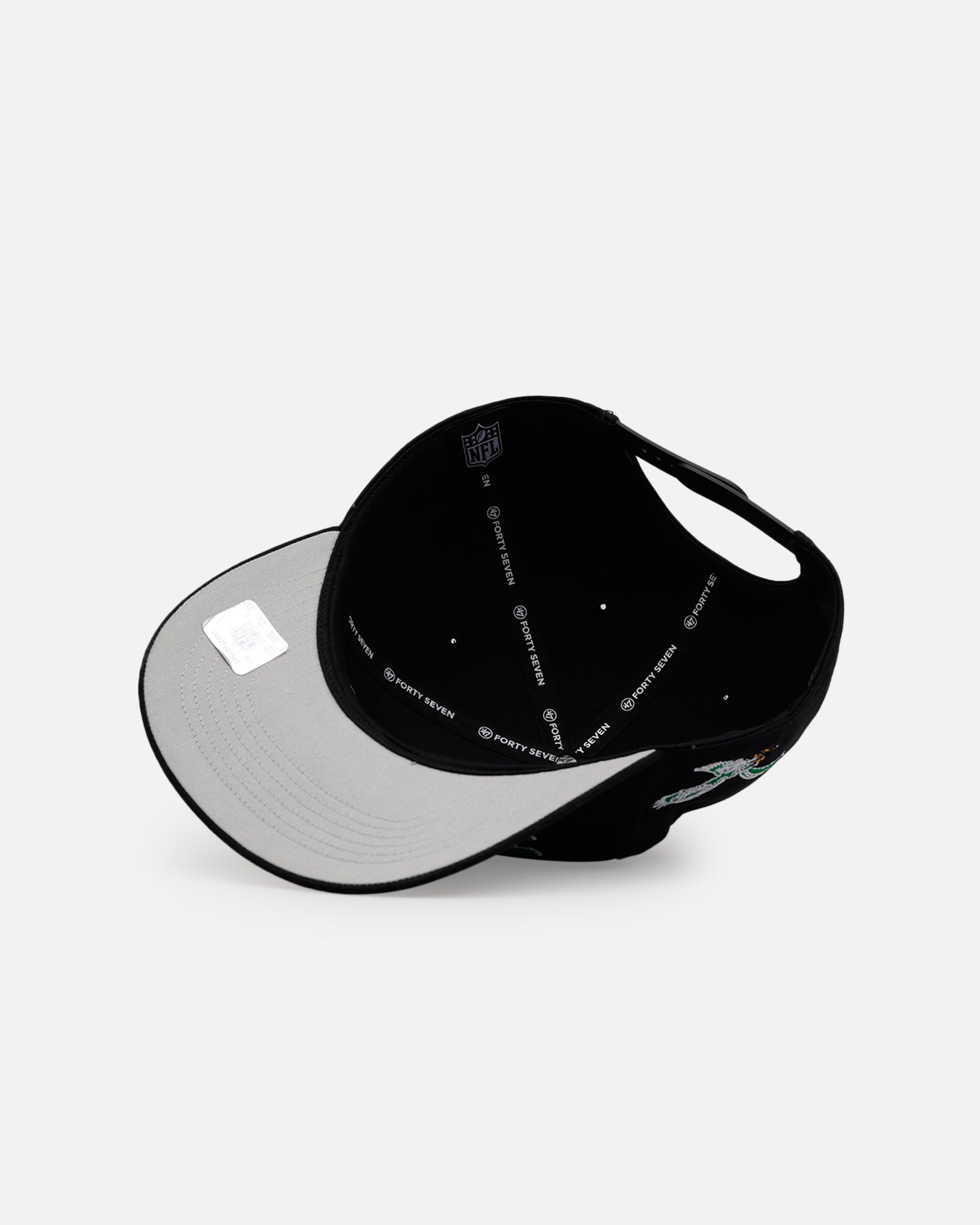 47 Brand Philadelphia Eagles 'Black Dome Script' 47 Hitch Snapback Black Hat - Adjustable Baseball Cap for Men & Women - Perfect for Game Day, Sports Events & Casual Wear