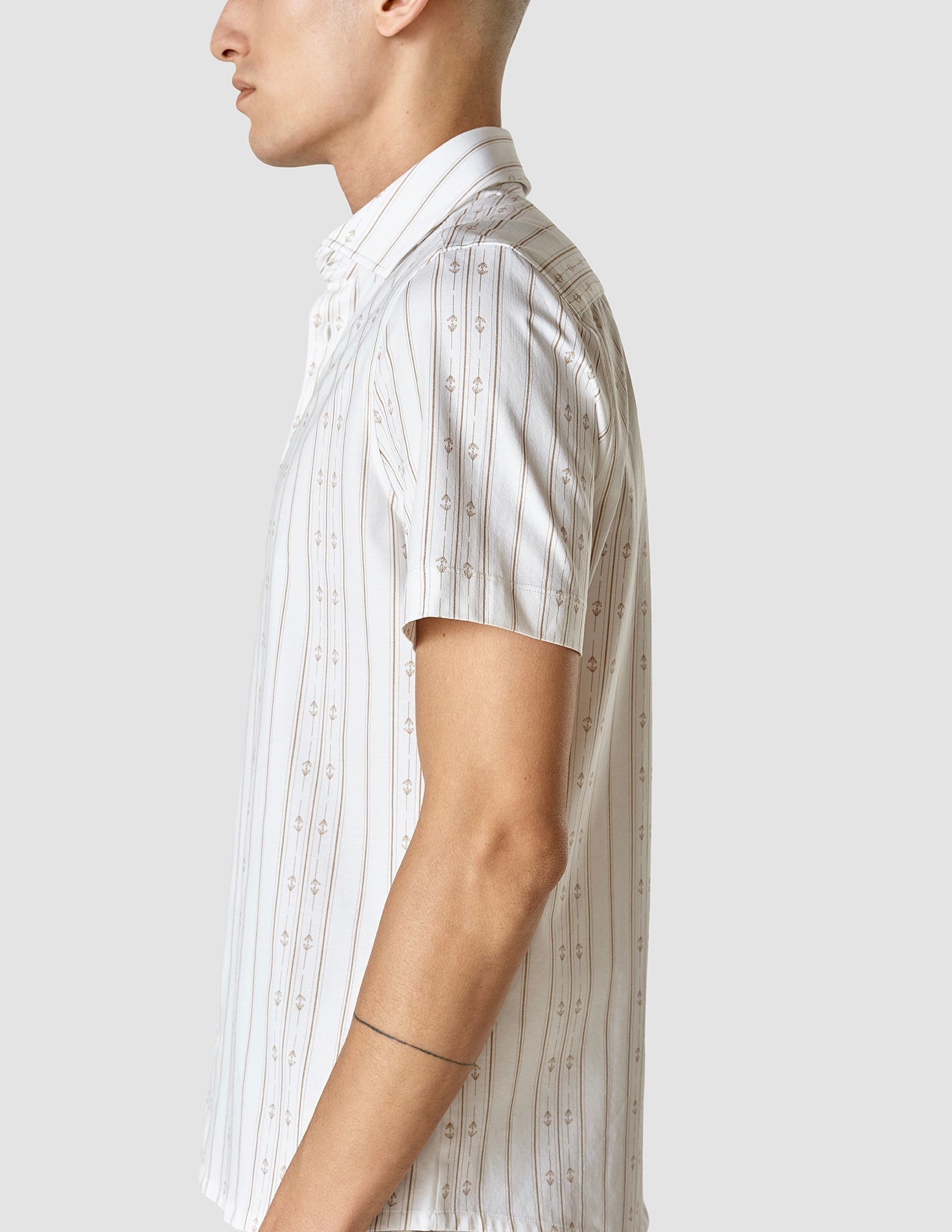 Classic Short Sleeve Shirt Earth Stripe - Casual Button Down Shirt for Men | Perfect for Summer, Beach, and Outdoor Activities