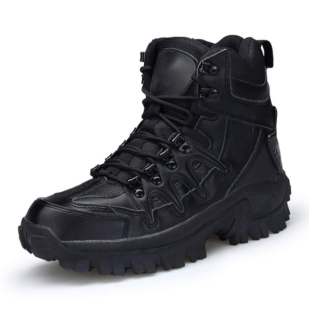 Men's Tactical Boots - Army Combat Hiking Boots for Outdoor Climbing & Adventure - Breathable High-Top Design - Black (Size 40/UK 7/US 7.5) - Perfect for Military Training, Hiking & Outdoor Exploration