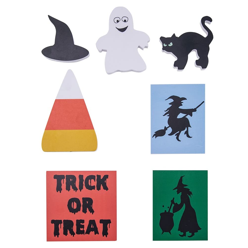 Halloween Decorations - Wooden Tiered Tray Decor with Striped Bat Design for Wall, Table & Farmhouse Display | Spooky Home Decor for Halloween Parties & Fall Season