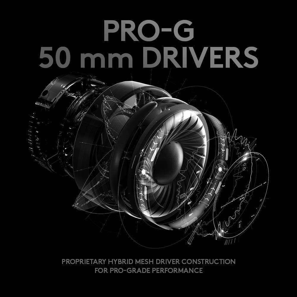 Logitech G Pro Gaming Headset - Noise Cancelling Mic, Memory Foam Ear Pads, Volume Control | PC, PS4, Xbox One Headphones | Perfect for Esports, Streaming & Online Gaming (Renewed) 981-000811