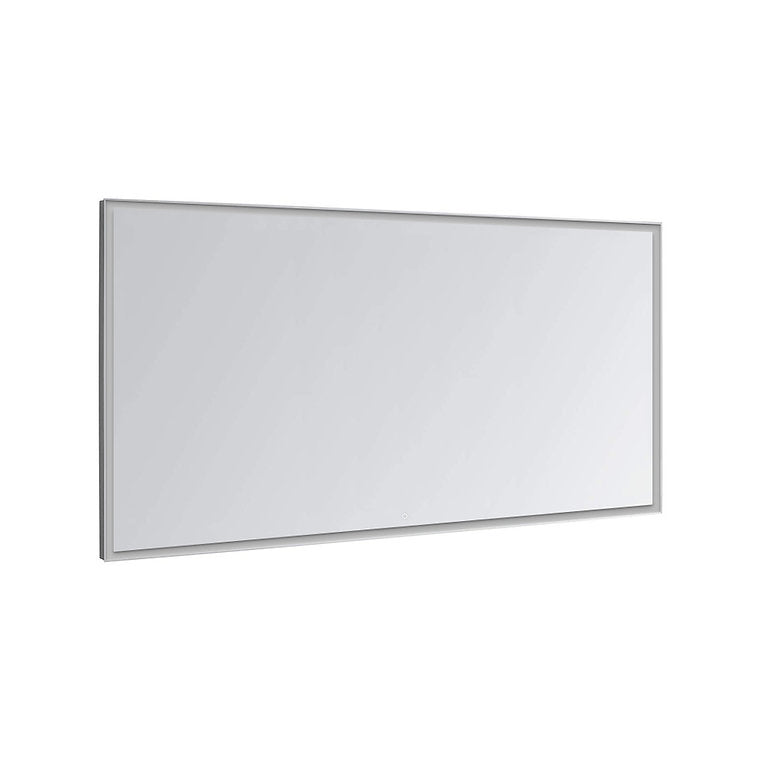 Aquadom Edge 60x32 Inch LED Lighted Bathroom Mirror with Anti-Fog - Modern Vanity Mirror for Makeup & Shaving - Perfect for Home, Hotel, Spa Bathroom Decor