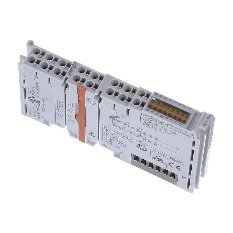 WAGO 750-1405 16-Channel Digital Input Module - 10A, 24VDC, 25mA, -25 to +85°C, 28-16 AWG, Push-in CAGE CLAMP, IP20, LED Indicator - Ideal for Industrial Automation, Control Panels, and PLC Systems