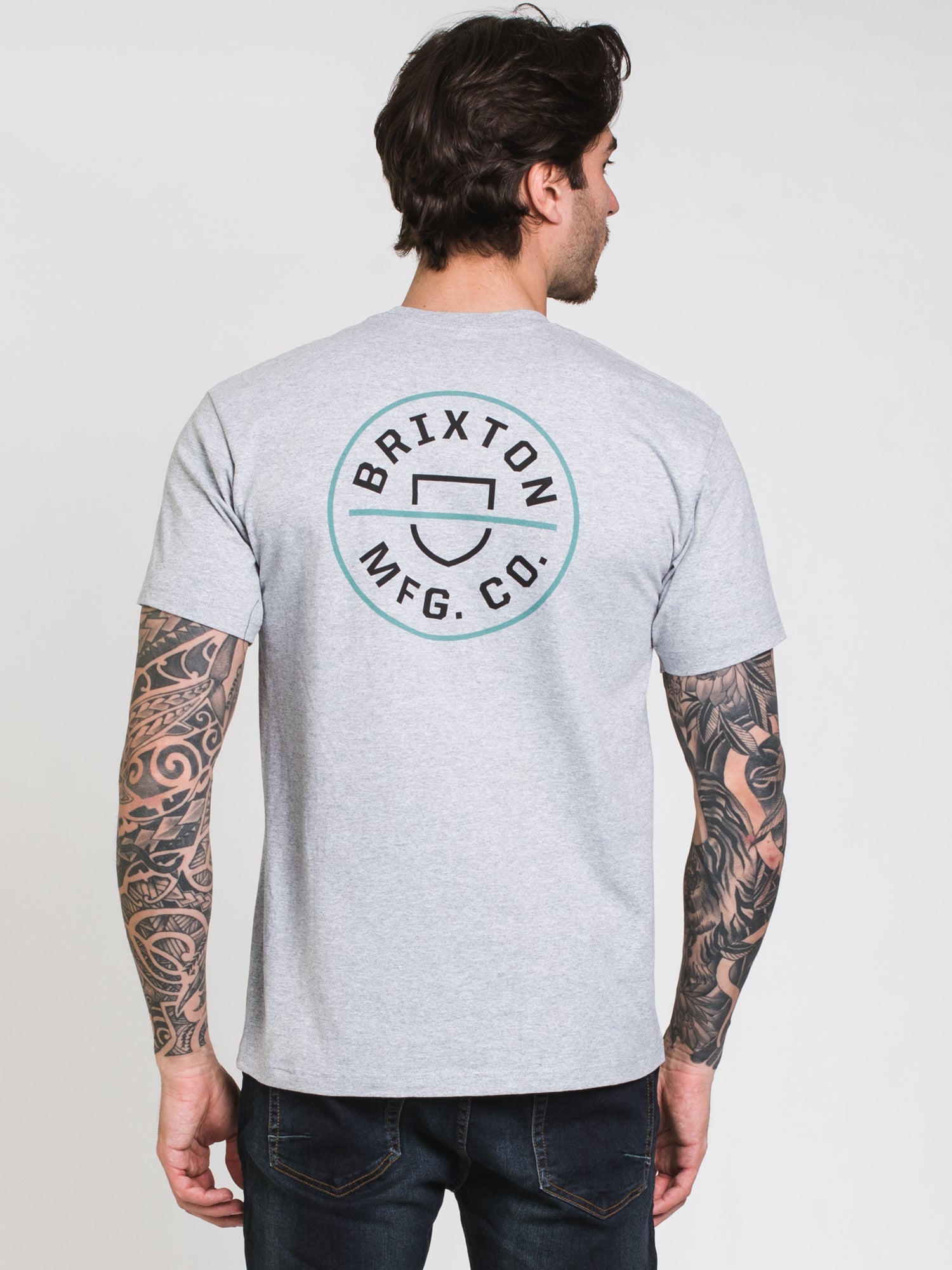 Brixton Crest II Short Sleeve T-Shirt for Men - Casual Cotton Tee for Everyday Wear | Summer Outfits, Street Style & Weekend Looks