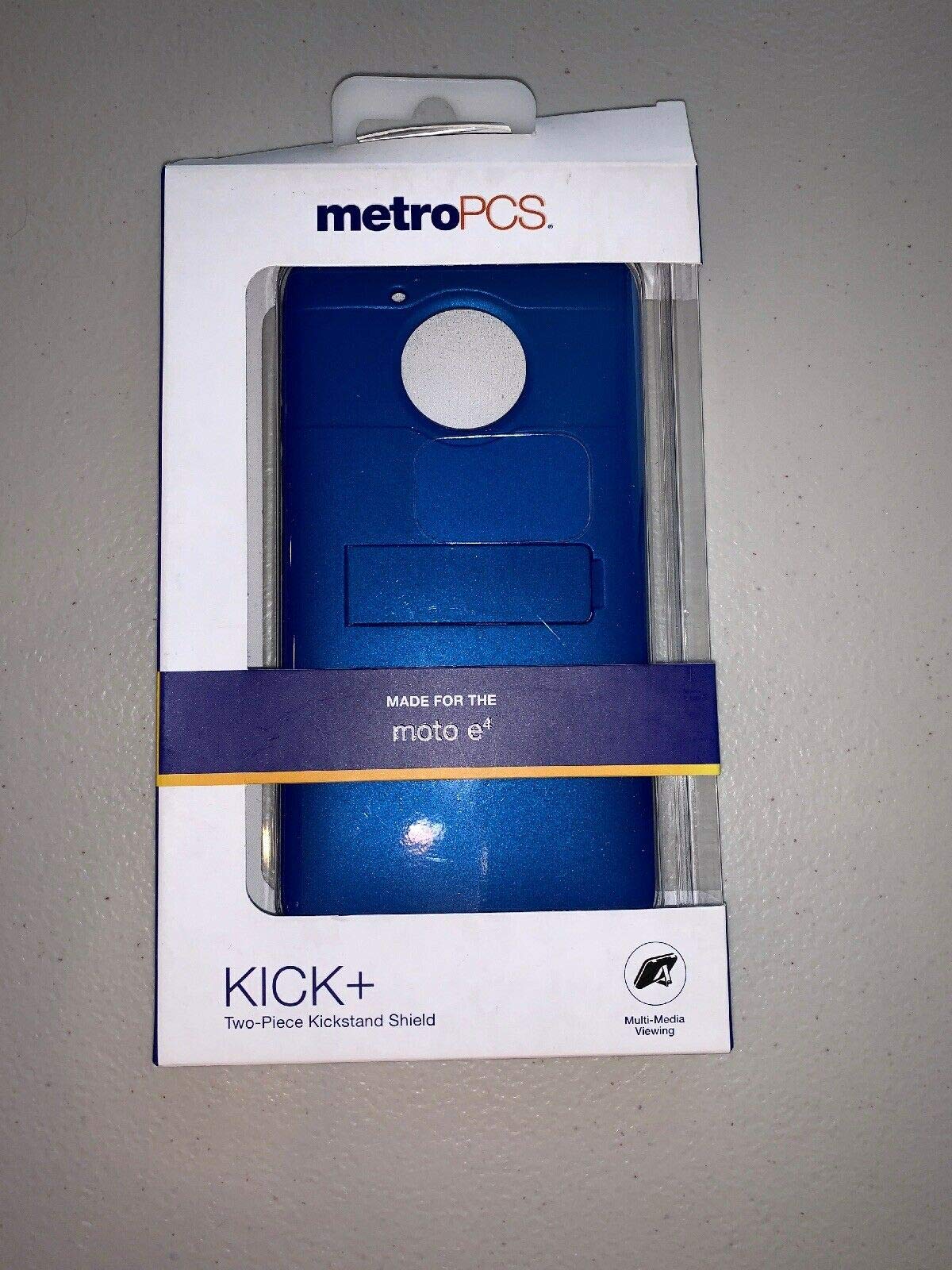Blue MetroPCS Kick+ Case for Motorola Moto E4 - Durable Protection for Everyday Use