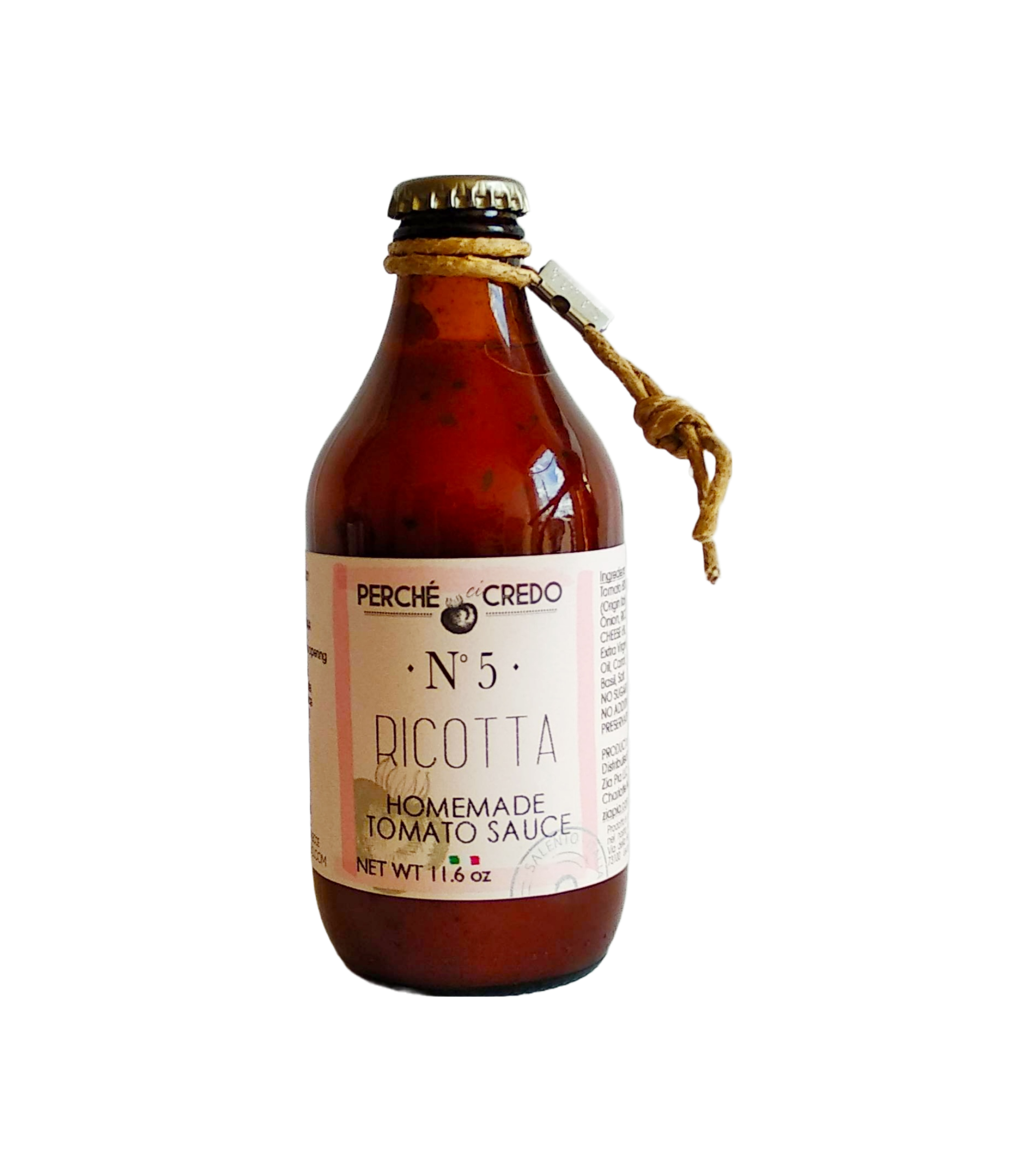 Authentic Italian Homemade Ricotta Tomato Sauce by Perché Ci Credo - Perfect for Pasta, Pizza & Italian Dishes | Gourmet Cooking & Family Meals