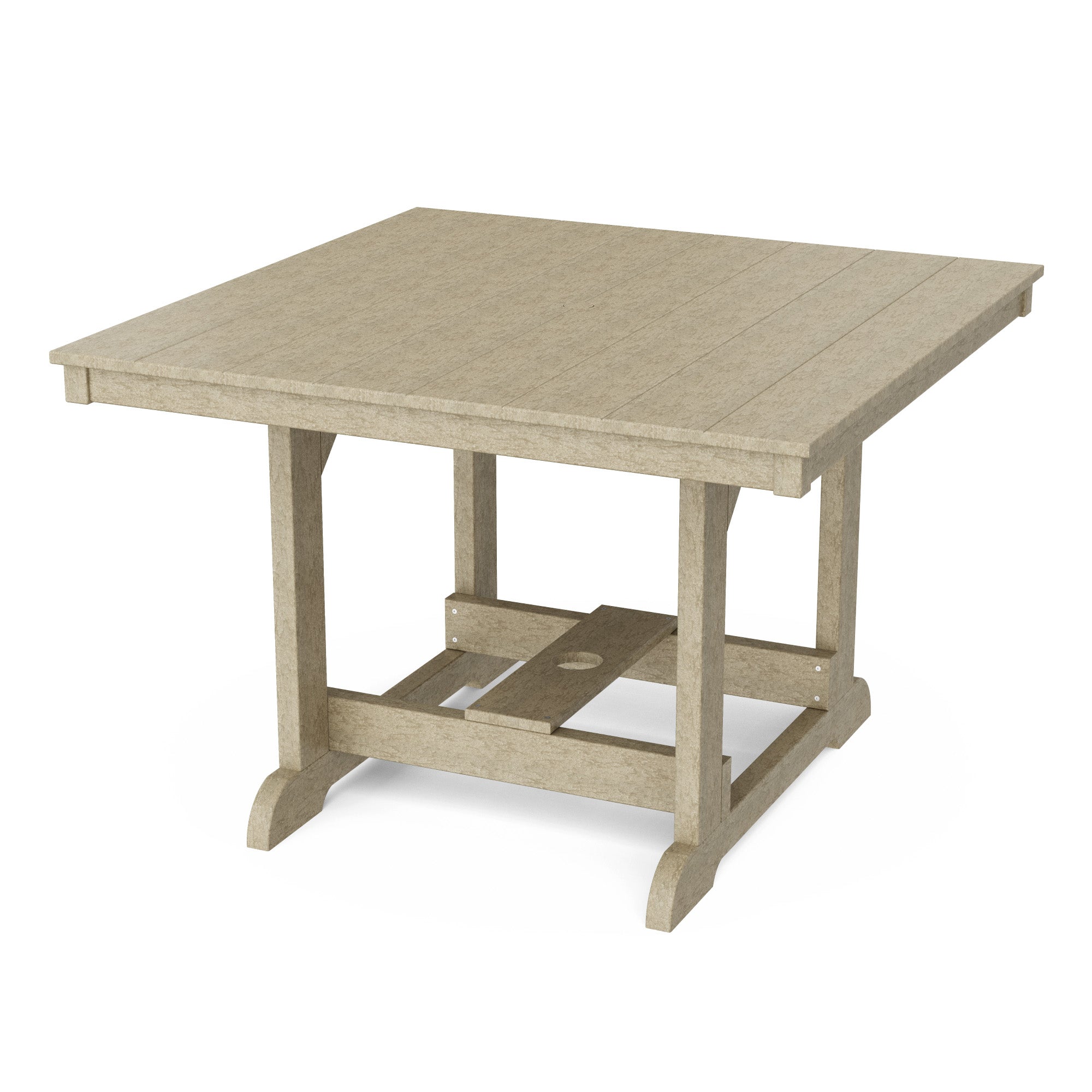 Heritage 44x44 Inch Square Dining Table - Solid Wood Farmhouse Style Kitchen Table for Family Meals & Entertaining