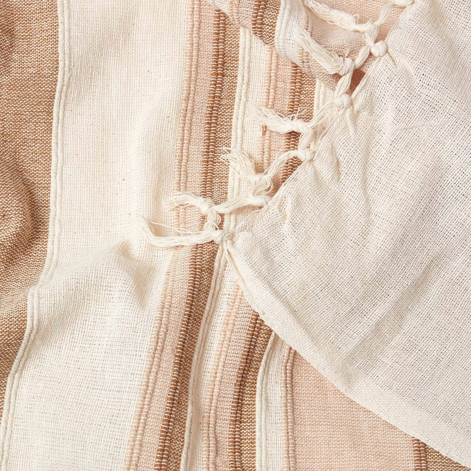 100% Cotton Morocco Ribbed Stripe Throw Blanket 100x140 Inches - Soft Beige Sofa Cover & King Size Bedspread - Machine Washable for Easy Care - Perfect for Living Room Decor, Bedroom Coziness & Gift Giving