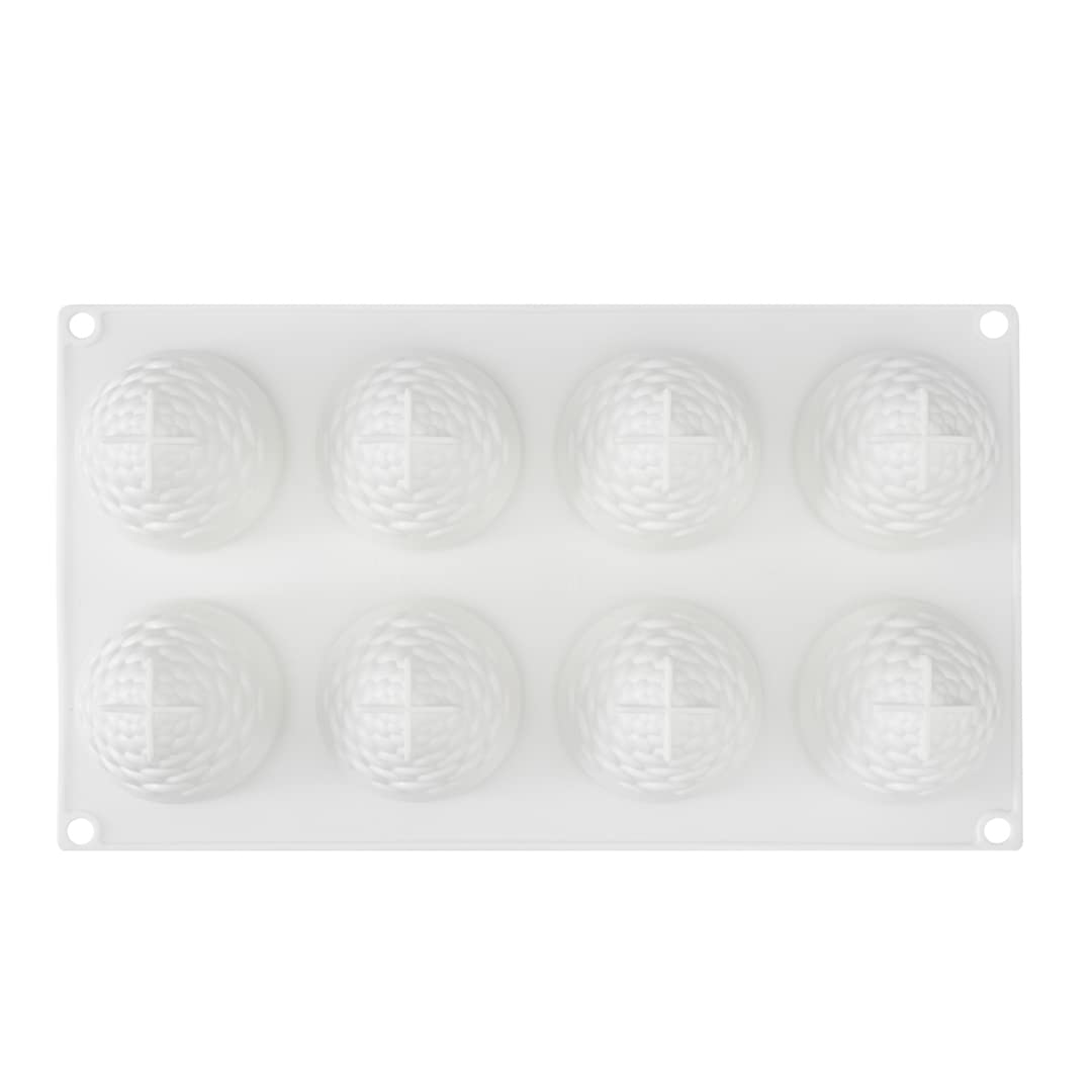 Restaurantware-Pastry Tek 8 Cavity Pineapple Silicone Molds - Flexible, Freezable, Oven-Safe Baking Molds for Jello, Fondant & Desserts | Perfect for Tropical-Themed Cakes, Cupcakes & Party Treats