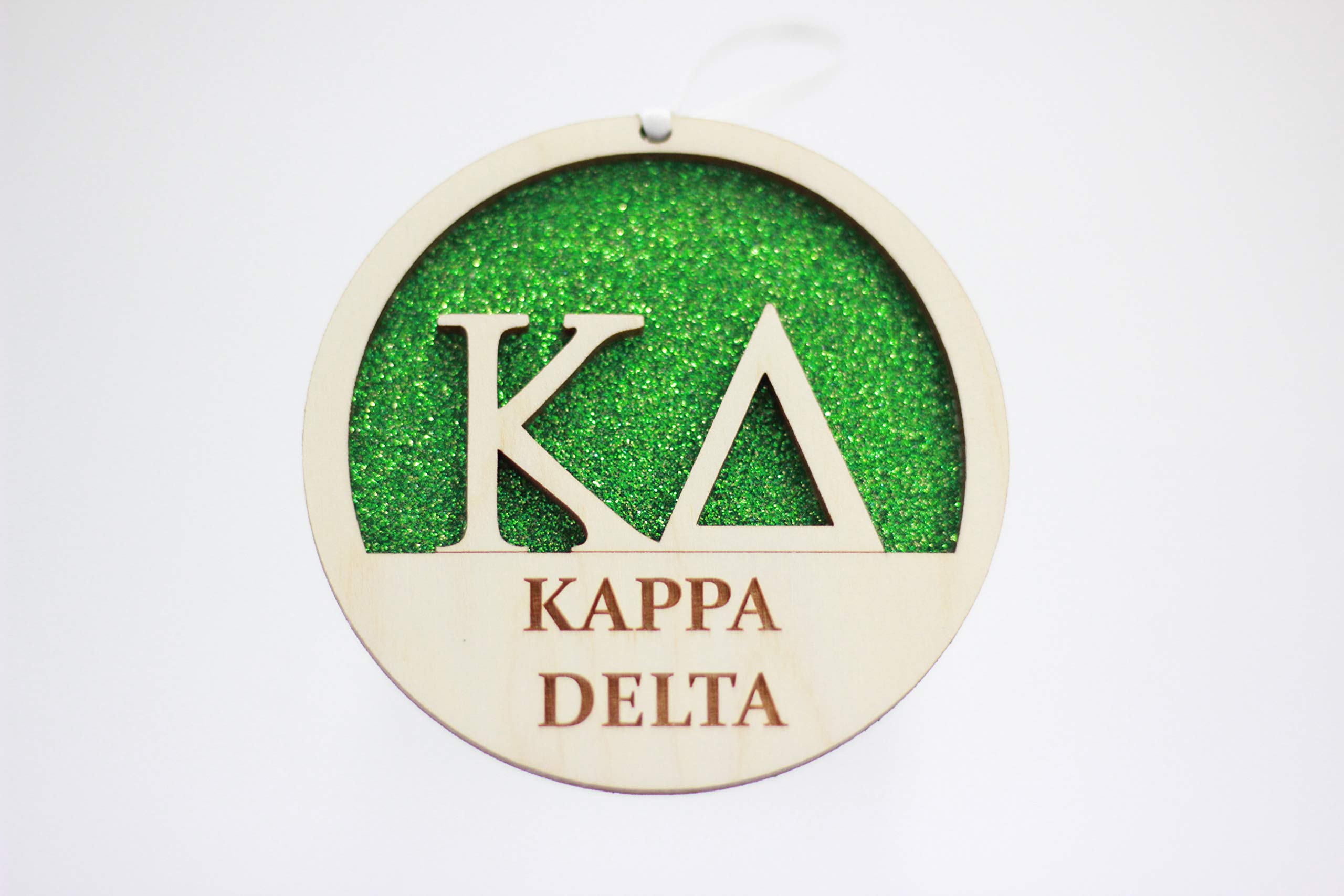 Kappa Delta Greek Letter Ornament - 3 Inch Round Laser Carved Wooden Keepsake - Perfect for Sorority Gifts, Dorm Decor, and Greek Life Memorabilia